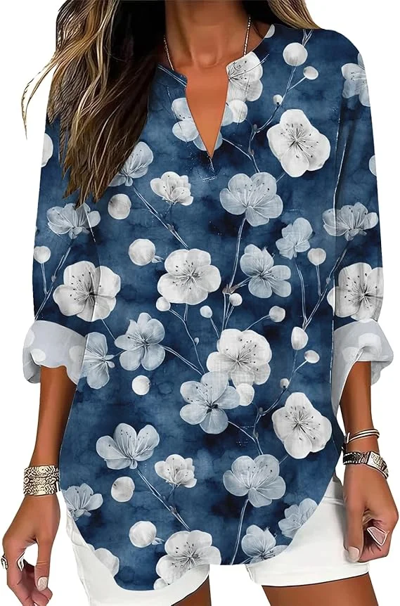 Plus size women's shirt, V-neck, long sleeves with ruffles, casual resort style, suitable for all seasons, comfortable
Plus size women's shirt, V-neck, long sleeves with ruffles, casual resort style, suitable for all seasons, comfortable