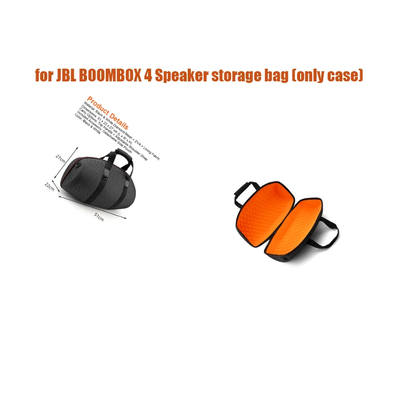 Newest Portable Wireless Bluetooth-compateble Hard EVA Speaker Case for JBL BOOMBOX 4 Speaker storage bag (only case)
Newest Portable Wireless Bluetooth-compateble Hard EVA Speaker Case for JBL BOOMBOX 4 Speaker storage bag (only case)
