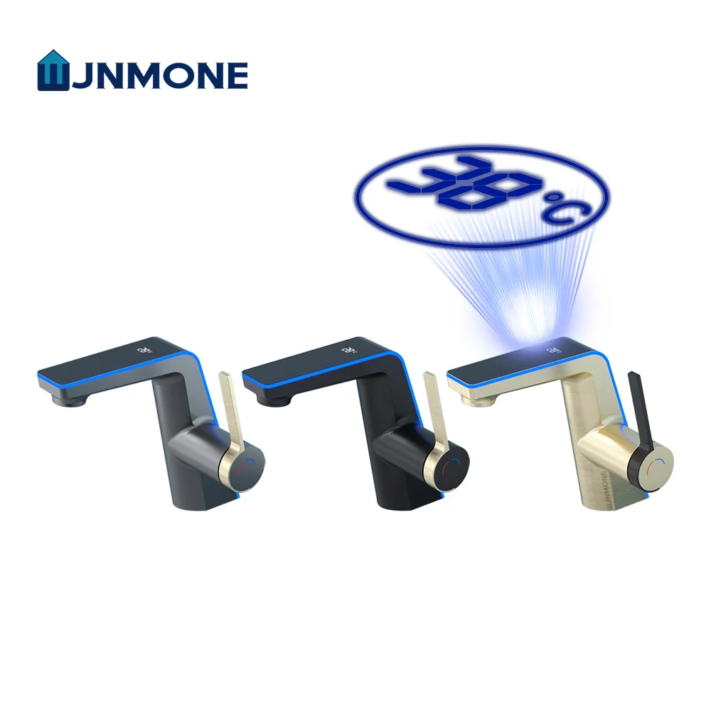 Modern Solid Brass Bathroom Sink Faucet Temperature Display Basin Faucets Hot Cold Mixer Water Tap Washbasin Faucet for Bathroom
Modern Solid Brass Bathroom Sink Faucet Temperature Display Basin Faucets Hot Cold Mixer Water Tap Washbasin Faucet for Bathroom