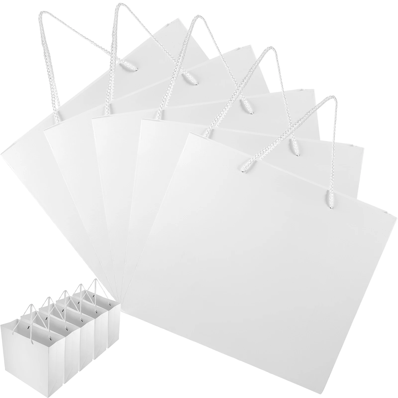 10pcs White Cardboard Tote Bags 32x11x28cm Gift Wrapping Handles Party Favor Bulk Paper Bags for Favors Wedding Supplies
10pcs White Cardboard Tote Bags 32x11x28cm Gift Wrapping Handles Party Favor Bulk Paper Bags for Favors Wedding Supplies