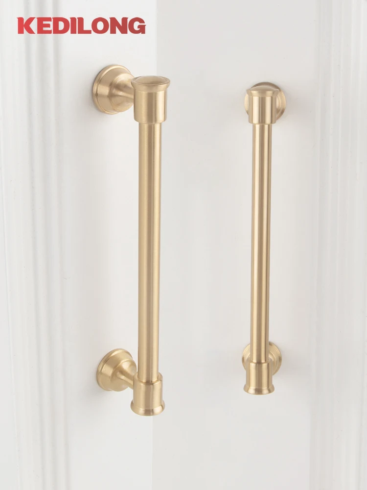 KEDLO Solid brass modern simple luxury brushed brass gold handle kitchen cabinet drawer Pull handle
KEDLO Solid brass modern simple luxury brushed brass gold handle kitchen cabinet drawer Pull handle