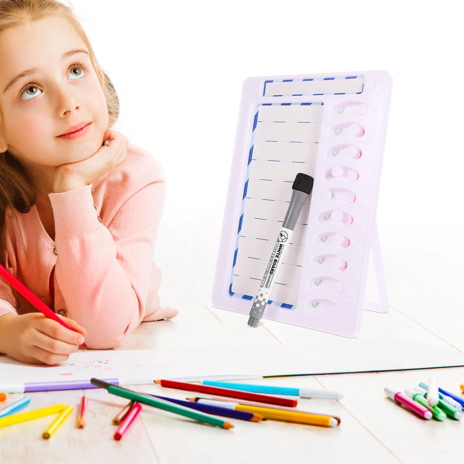 Children's Check-in Device Kids Chores Chart for Home The List Multi-functional Plastic Convenient Behavior
Children's Check-in Device Kids Chores Chart for Home The List Multi-functional Plastic Convenient Behavior