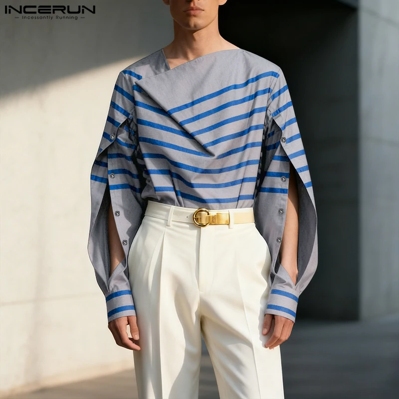 INCERUN Men Striped Shirt Long Sleeve Hollow Out Boat Neck Men Clothing Streetwear Loose 2026 Fashion Casual Tops Camisas S-3XL
INCERUN Men Striped Shirt Long Sleeve Hollow Out Boat Neck Men Clothing Streetwear Loose 2026 Fashion Casual Tops Camisas S-3XL