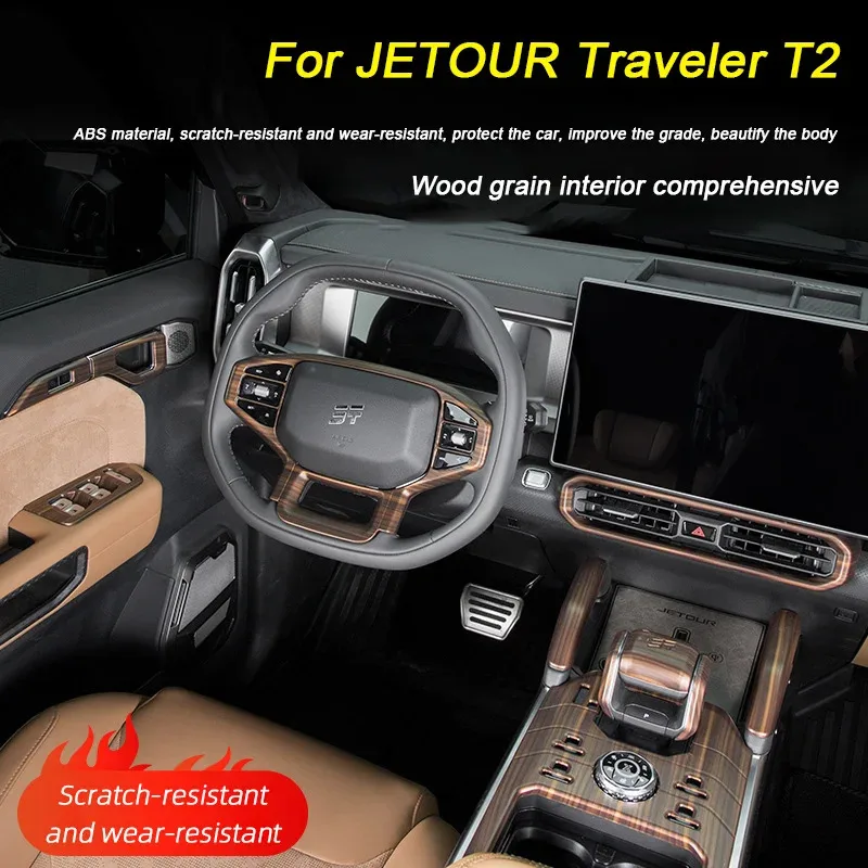 Wood Grain Interior Accessories For Jetour Traveler T2 2023 2024 2025, Car Central Control Gear Panel Rear Air Outlet Handrail
Wood Grain Interior Accessories For Jetour Traveler T2 2023 2024 2025, Car Central Control Gear Panel Rear Air Outlet Handrail