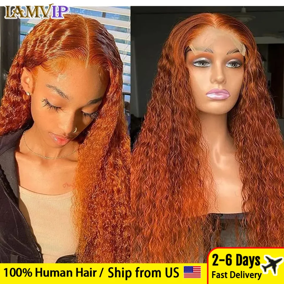 Ginger Orange Water Wave #350 Colored 13x6 13x4 Transparent Lace Front Wig Deep Curly Wigs Pre Plucked Human Hair For Women
Ginger Orange Water Wave #350 Colored 13x6 13x4 Transparent Lace Front Wig Deep Curly Wigs Pre Plucked Human Hair For Women