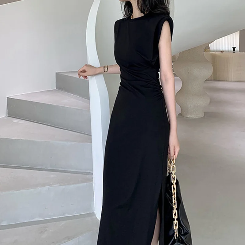 Summer O-neck Sleeveless Women A-line Dress Elegant Slim Waist Mid-Length Party Dress Female Stylish Ladies Vestidos
Summer O-neck Sleeveless Women A-line Dress Elegant Slim Waist Mid-Length Party Dress Female Stylish Ladies Vestidos