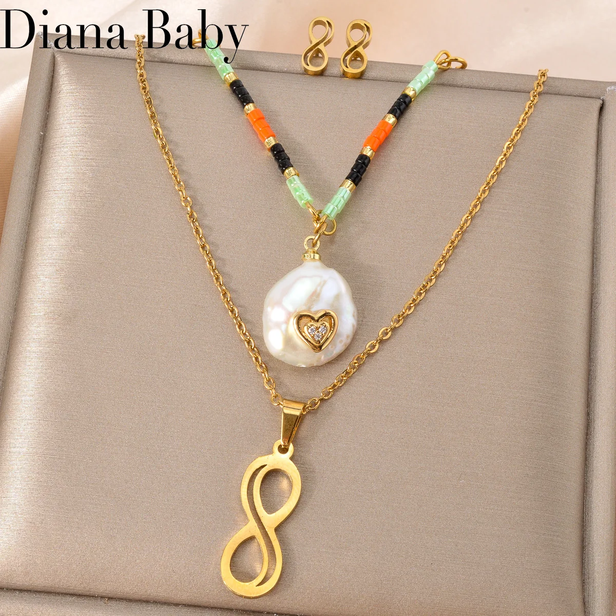 2pcs Stainless Steel Jewelry Set Irregular Pearl Pendant Necklace 8 Shape Mini Stud Earring For Women Boho Jewellery Accessories
2pcs Stainless Steel Jewelry Set Irregular Pearl Pendant Necklace 8 Shape Mini Stud Earring For Women Boho Jewellery Accessories