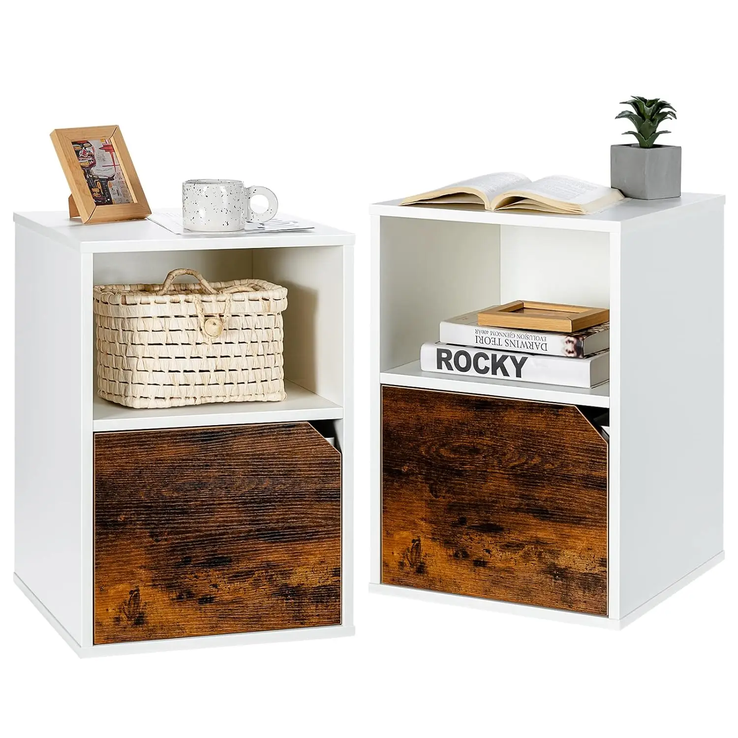 Set of 2 Nightstands, End Table w/Storage Cabinet and Open Shelf, 2-Tier File Cabinet, Modern Sofa Couch Side Table, Customized
Set of 2 Nightstands, End Table w/Storage Cabinet and Open Shelf, 2-Tier File Cabinet, Modern Sofa Couch Side Table, Customized