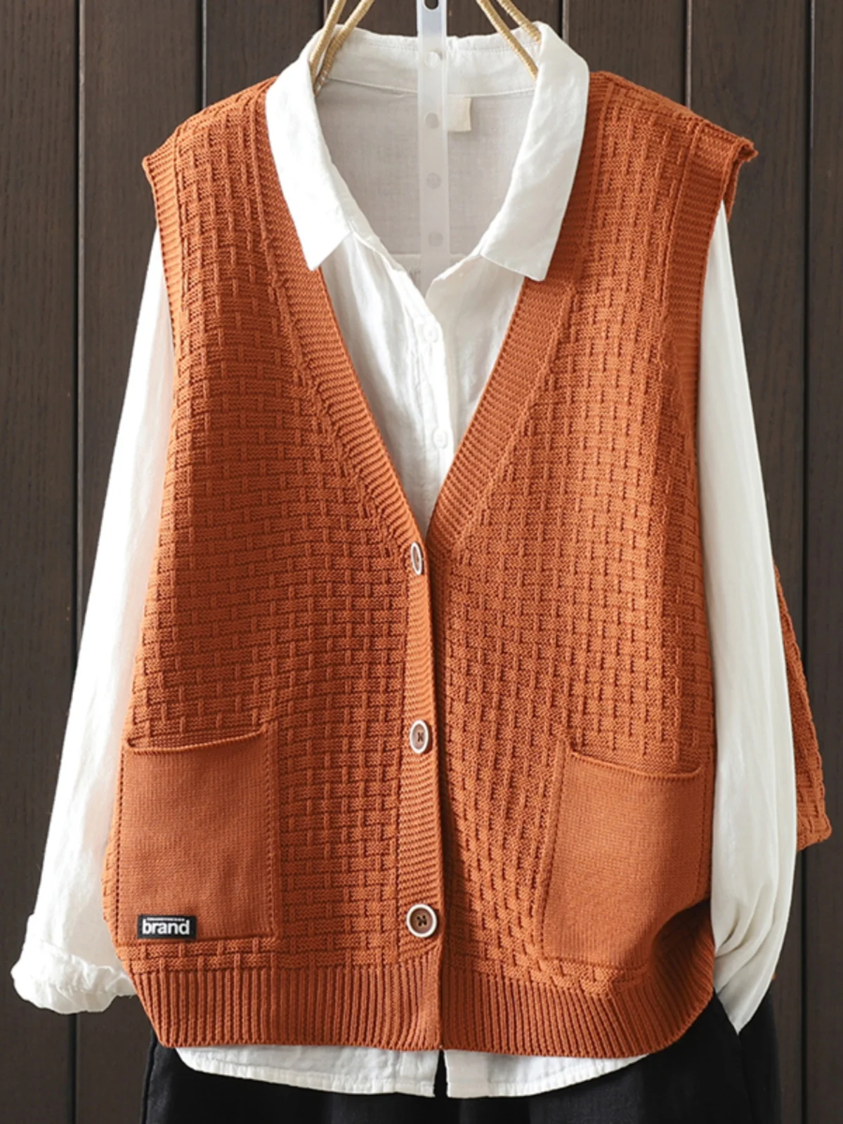 Retro Knitted Vest Brand New Autumn Winter Loose Fit Sleeveless V-Neck Overhead Women's Fashion plus Size Tank Top
Retro Knitted Vest Brand New Autumn Winter Loose Fit Sleeveless V-Neck Overhead Women's Fashion plus Size Tank Top