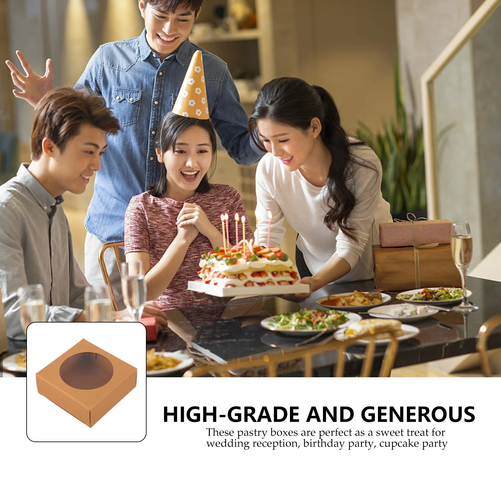 25 Pcs Kraft Paper Box Cake Wrapping Packaging Food Container Pastry Cupcake Package Pvc
25 Pcs Kraft Paper Box Cake Wrapping Packaging Food Container Pastry Cupcake Package Pvc