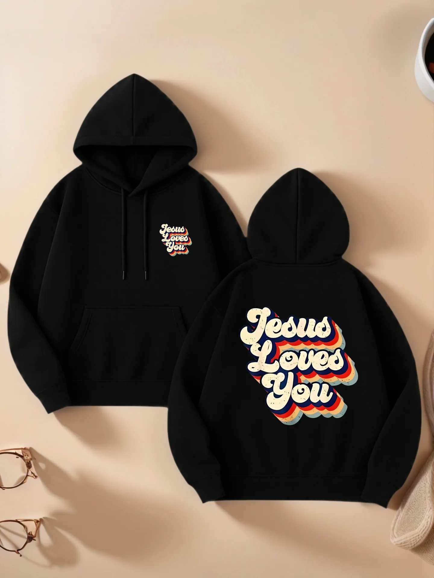 Женская толстовка с графическим рисунком, буквенный принт «Иисус любит тебя», эстетический дизайн в стиле ретро, на флисовой подкладке, повседневная повседневная одежда, для подростков
Женская толстовка с графическим рисунком, буквенный принт «Иисус любит тебя», эстетический дизайн в стиле ретро, на флисовой подкладке, повседневная повседневная одежда, для подростков