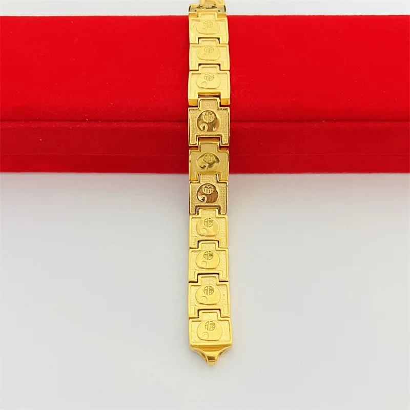 Модный золотой магазин: браслеты унисекс в едином стиле, 9999 пробы, 24-каратное настоящее золото, узор «Удача», роскошные ювелирные изделия
Модный золотой магазин: браслеты унисекс в едином стиле, 9999 пробы, 24-каратное настоящее золото, узор «Удача», роскошные ювелирные изделия