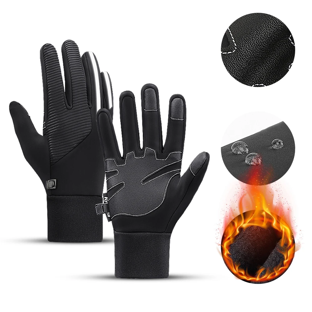 Зимние велосипедные кожаные перчатки с сенсорным экраном, теплая ветрозащитная одежда, нескользящие мотоциклетные перчатки, мужские черные рабочие перчатки, велосипед, снегоход
Зимние велосипедные кожаные перчатки с сенсорным экраном, теплая ветрозащитная одежда, нескользящие мотоциклетные перчатки, мужские черные рабочие перчатки, велосипед, снегоход