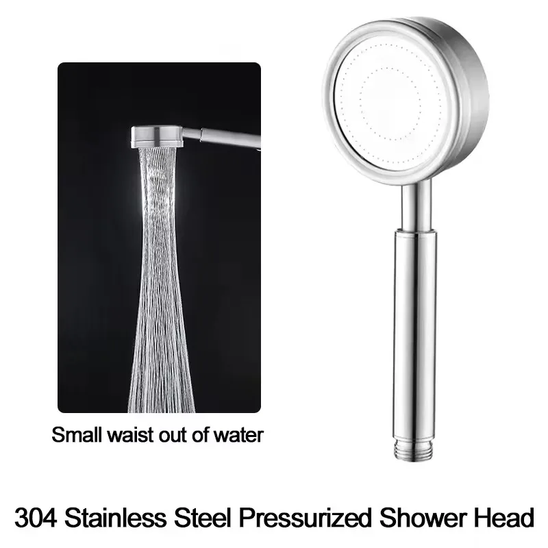 Bathroom 304 Stainless Steel Shower Head Small Waist Pressurized Handheld Nozzle Household Bathroom Shower Head Accessories
Bathroom 304 Stainless Steel Shower Head Small Waist Pressurized Handheld Nozzle Household Bathroom Shower Head Accessories