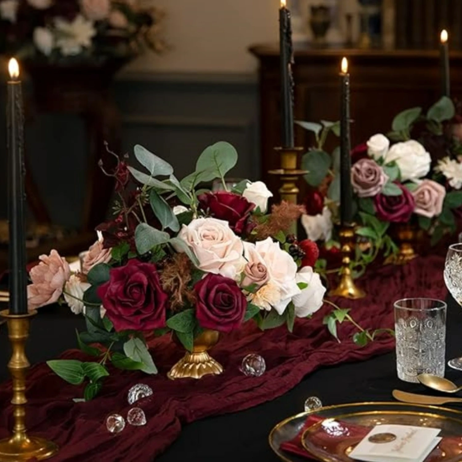Elegant Set of 2 Artificial Flowers for Wedding Ceremony/Reception Tabletop, Mantel, Archway, Aisle - Perfect Wedding, Valentine
Elegant Set of 2 Artificial Flowers for Wedding Ceremony/Reception Tabletop, Mantel, Archway, Aisle - Perfect Wedding, Valentine
