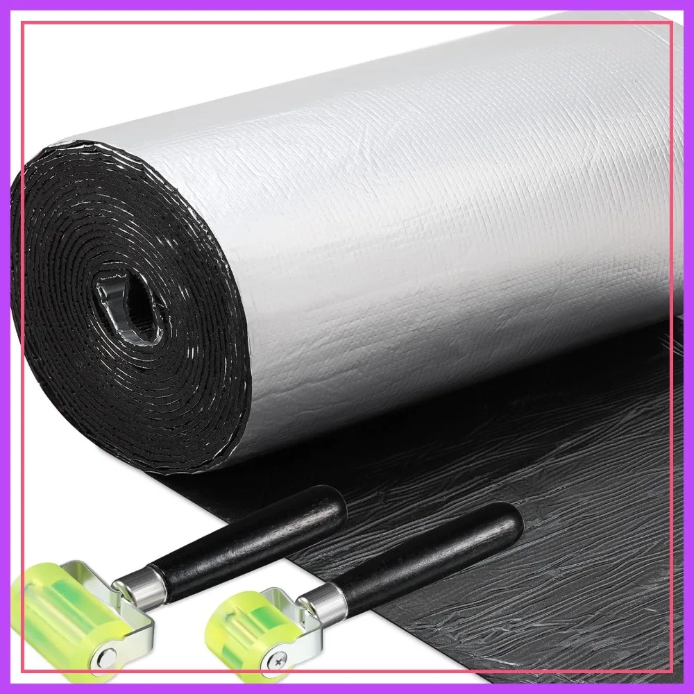 53.9 Sqft Car Sound Insulation Mat, 196 Mil Thick Self-Adhesive Noise Deadener for Hood, Ceiling, Door - 20x394 Inch
53.9 Sqft Car Sound Insulation Mat, 196 Mil Thick Self-Adhesive Noise Deadener for Hood, Ceiling, Door - 20x394 Inch