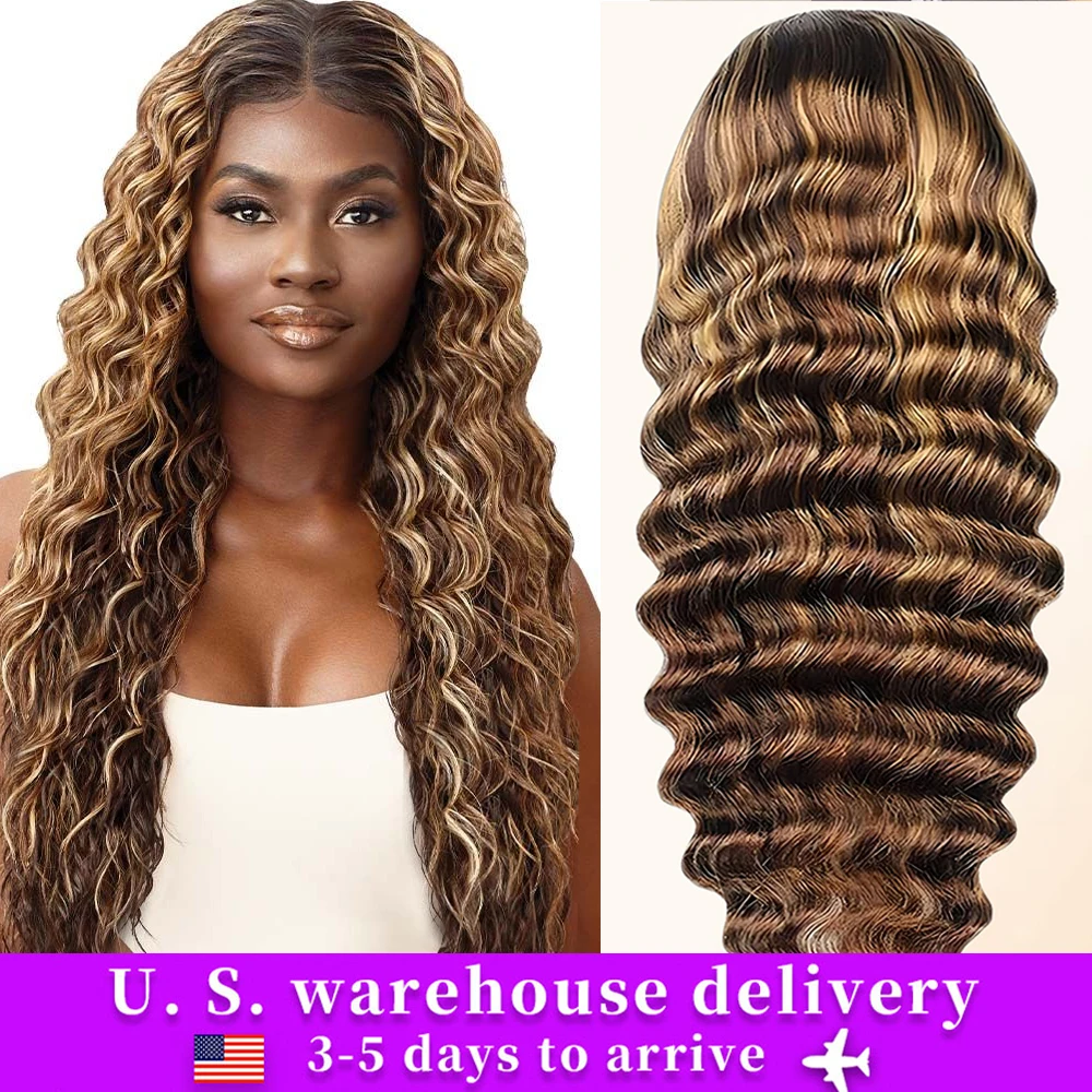 30-42Inch Honey Blonde Culry Deep Water Wave Lace Frontal Wig 13x6 HD Curly Lace Frontal Wig Human Hair For Black Women 210%
30-42Inch Honey Blonde Culry Deep Water Wave Lace Frontal Wig 13x6 HD Curly Lace Frontal Wig Human Hair For Black Women 210%