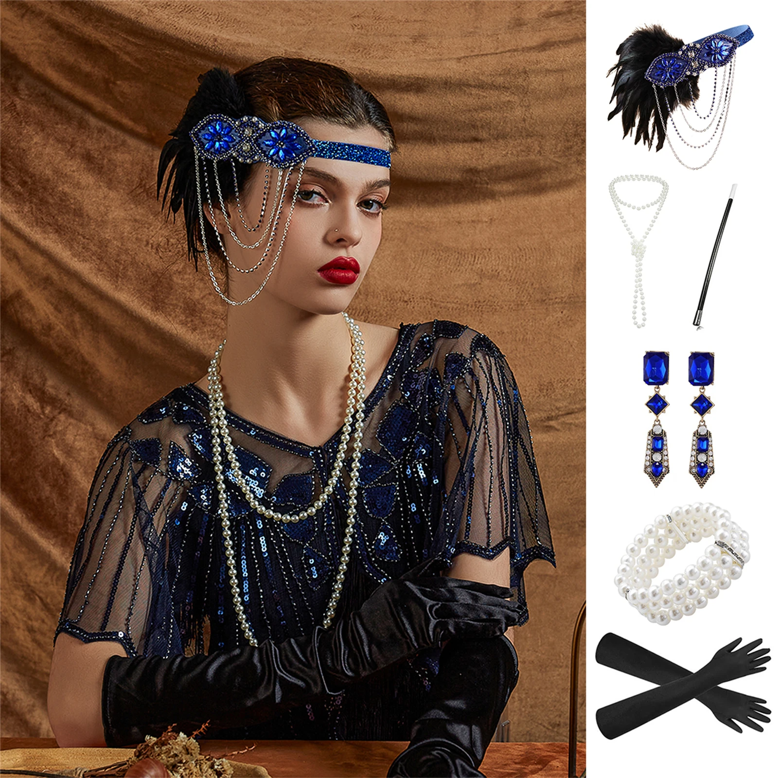 1920's Cosplay Flapper Halloween Charleston Costume 1920s Vintage Wedding Party Accessories Headpiece Feather Headband
1920's Cosplay Flapper Halloween Charleston Costume 1920s Vintage Wedding Party Accessories Headpiece Feather Headband