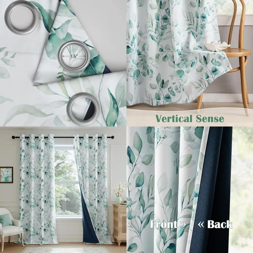 Зеленые цветочные изолированные плотные шторы 90, акварельный узор для спальни и гостиной, 2-панельные шторы с люверсами
Зеленые цветочные изолированные плотные шторы 90, акварельный узор для спальни и гостиной, 2-панельные шторы с люверсами