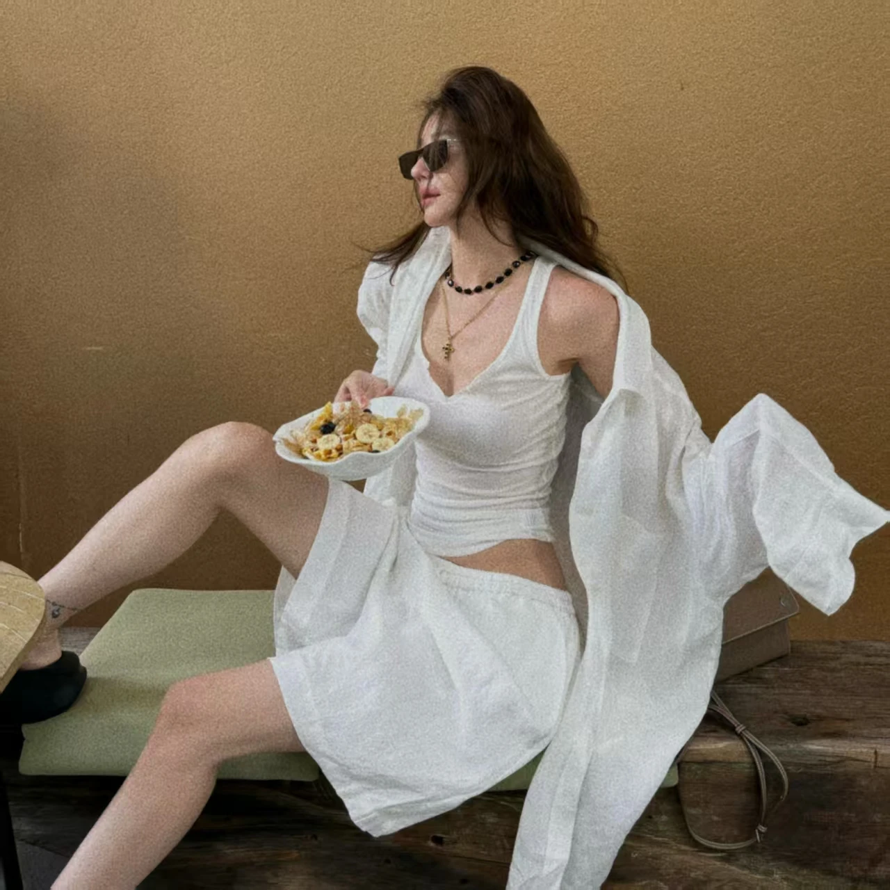 XYSF mat Summer Loose Linen irt And orts Set Casual Leisure Faion Ensemble for Teen Girls Four Seasons Wear
XYSF mat Summer Loose Linen irt And orts Set Casual Leisure Faion Ensemble for Teen Girls Four Seasons Wear