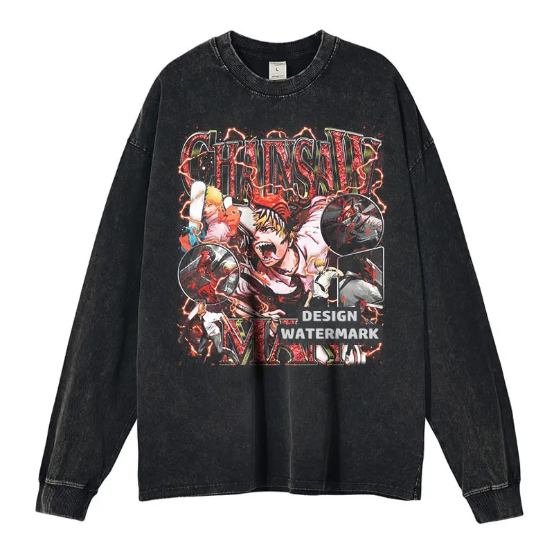 Футболка с длинным рукавом «Человек бензопилы», аниме Denji Makima Aki Pawer Reze, винтажная мытая толстовка в стиле манга, хлопок большого размера для мужчин и девочек
Футболка с длинным рукавом «Человек бензопилы», аниме Denji Makima Aki Pawer Reze, винтажная мытая толстовка в стиле манга, хлопок большого размера для мужчин и девочек