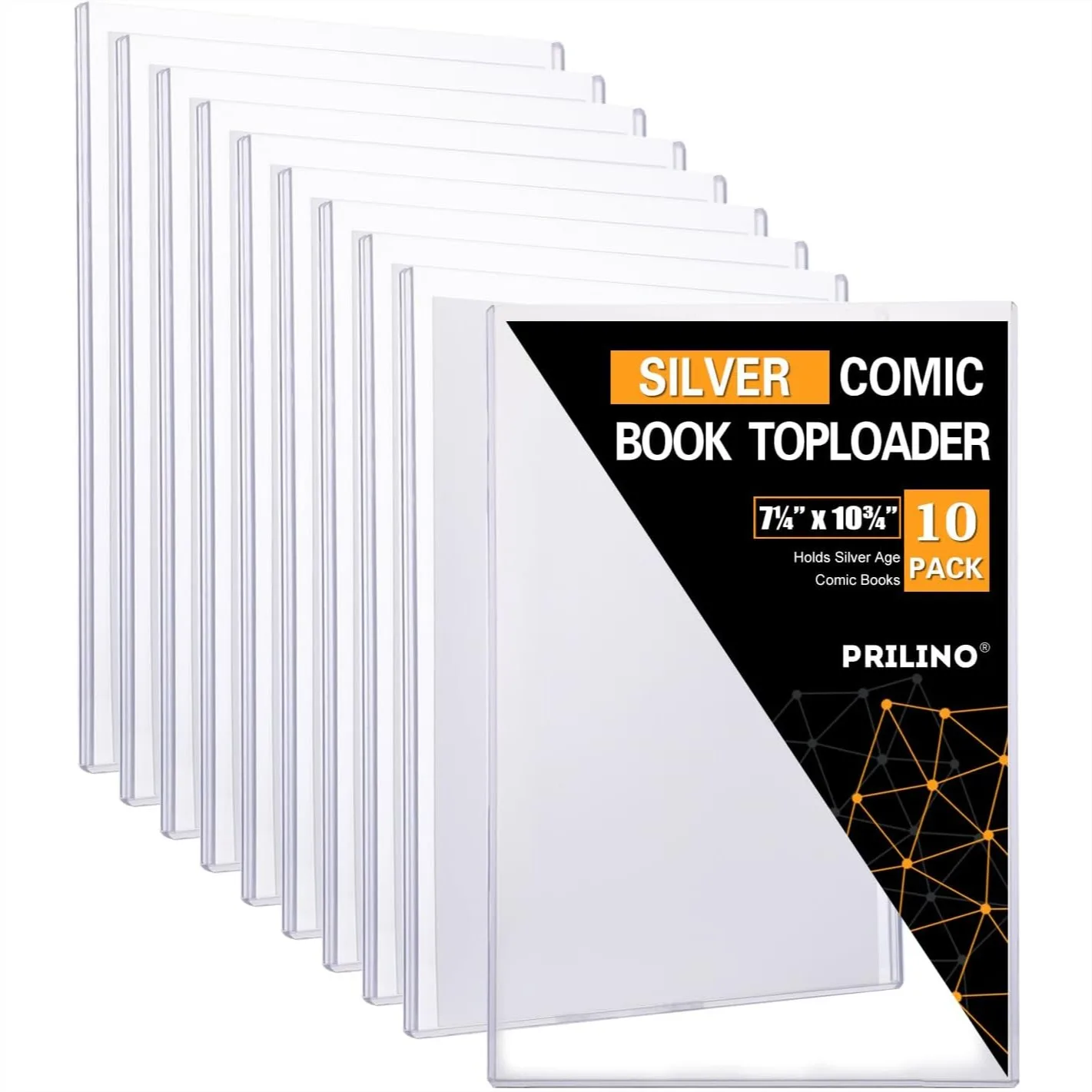 10ct Silver-Age Comic Book Toploaders, Crystal Clear Hard Plastic Holders for Display & Storage, Premium Protection
10ct Silver-Age Comic Book Toploaders, Crystal Clear Hard Plastic Holders for Display & Storage, Premium Protection