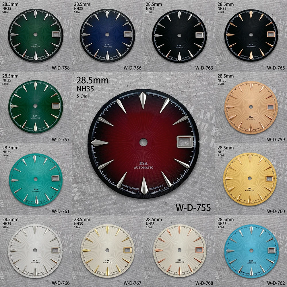 28.5 mm S Logo Dial Suitable For NH35/NH36/4R/7S Japan Movement Cocktail Red High Quality Watch Modification Accessories
28.5 mm S Logo Dial Suitable For NH35/NH36/4R/7S Japan Movement Cocktail Red High Quality Watch Modification Accessories