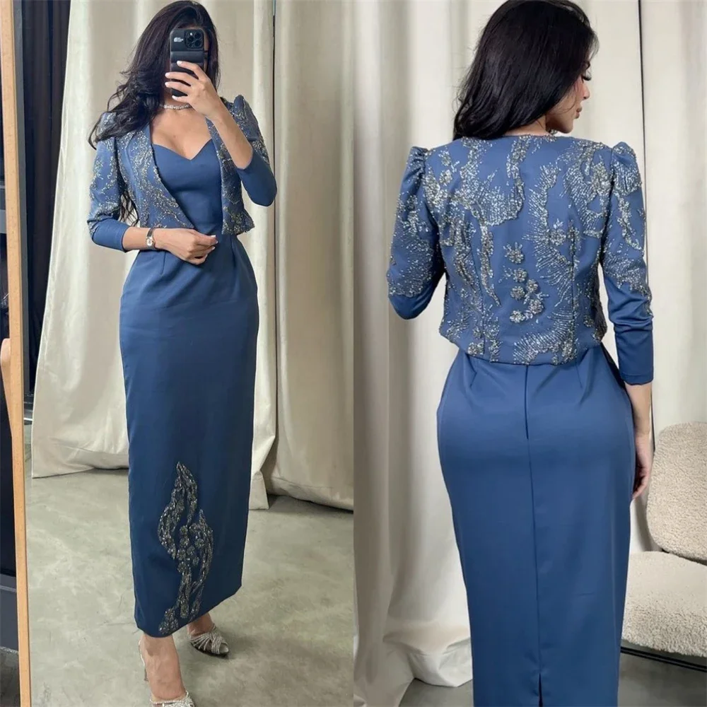 Customized Two Piece Prom Dresses Sweetheart Sheath Cocktail Sequin Flowers Formal Occasion Evening Gown cérémonie de mariage
Customized Two Piece Prom Dresses Sweetheart Sheath Cocktail Sequin Flowers Formal Occasion Evening Gown cérémonie de mariage