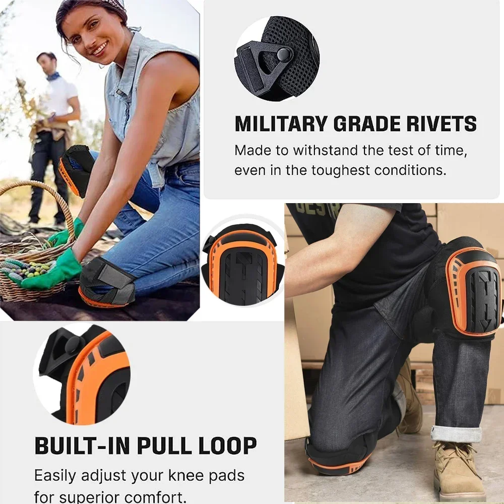Heavy Duty Gel Knee Pads For Men&Women-Thick Foam Support With Adjustable Non-Slip Straps For Gardening Floor Work Construction
Heavy Duty Gel Knee Pads For Men&Women-Thick Foam Support With Adjustable Non-Slip Straps For Gardening Floor Work Construction