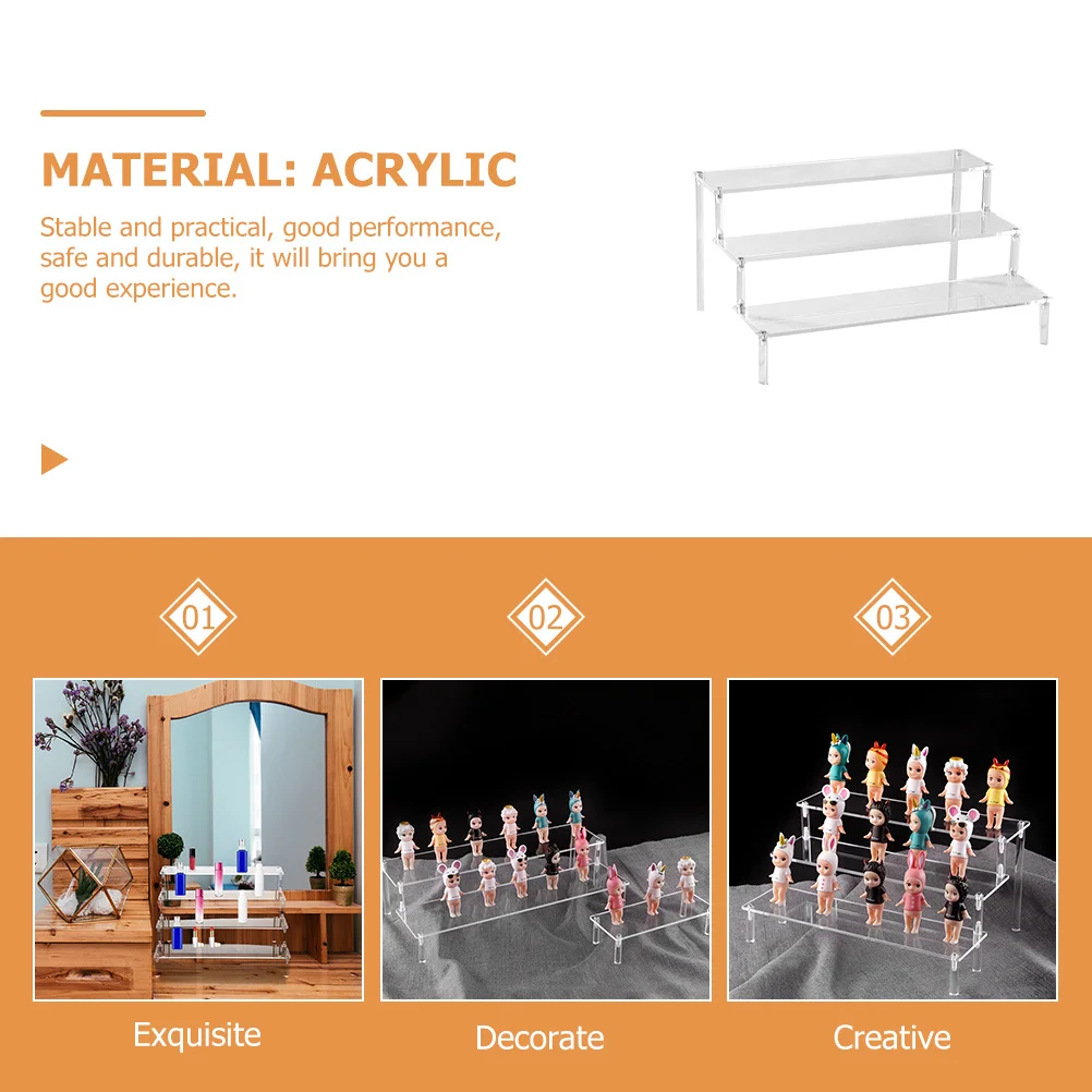 Three-Tier Acrylic Display Rack Cartoon Character Stand Detachable Ladder Shelf for Collectibles Action Figures Cosmetics
Three-Tier Acrylic Display Rack Cartoon Character Stand Detachable Ladder Shelf for Collectibles Action Figures Cosmetics