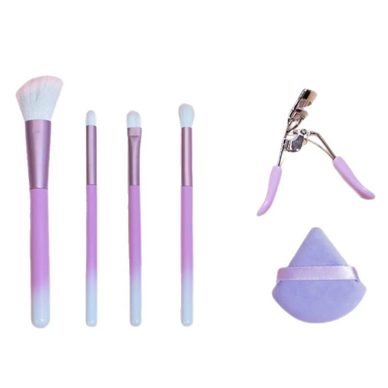 6-Pack Makeup Brush Set: Concealer Blush Eyeshadow Brush, Eyelash Curler, Beauty Sponge, Powder Puff
6-Pack Makeup Brush Set: Concealer Blush Eyeshadow Brush, Eyelash Curler, Beauty Sponge, Powder Puff
