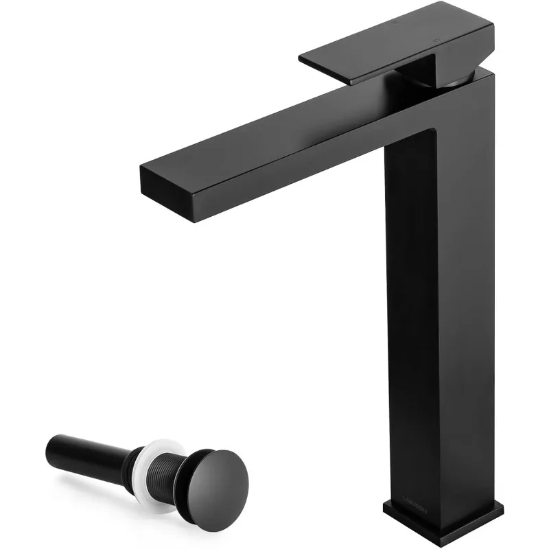 Vessel Sink Faucet, Tall Single Handle Bathroom Faucet Single Hole Bowl Sink Faucet Lavatory Vanity Faucet with Pop Up Drain
Vessel Sink Faucet, Tall Single Handle Bathroom Faucet Single Hole Bowl Sink Faucet Lavatory Vanity Faucet with Pop Up Drain