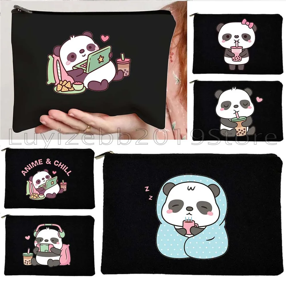 Cute Kawaii Cartoon Chubby Panda Bear Drinking Bubble Tea Gifts Canvas Cosmetic Makeup Toilet Bag Pencil Case Zipper Pouch
Cute Kawaii Cartoon Chubby Panda Bear Drinking Bubble Tea Gifts Canvas Cosmetic Makeup Toilet Bag Pencil Case Zipper Pouch