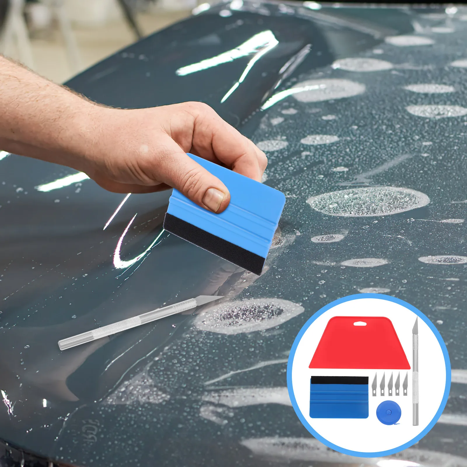 Набор инструментов для разглаживания обоев: легкий, портативный, для нанесения самоклеящихся обоев, пленки для оклейки автомобилей, виниловой пленки, тонировки окон
Набор инструментов для разглаживания обоев: легкий, портативный, для нанесения самоклеящихся обоев, пленки для оклейки автомобилей, виниловой пленки, тонировки окон