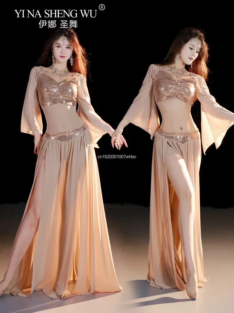 Комплект для восточных танцев из 2 предметов: топ и длинная юбка для женщин, костюм для занятий танцами, одежда для балерины
Комплект для восточных танцев из 2 предметов: топ и длинная юбка для женщин, костюм для занятий танцами, одежда для балерины