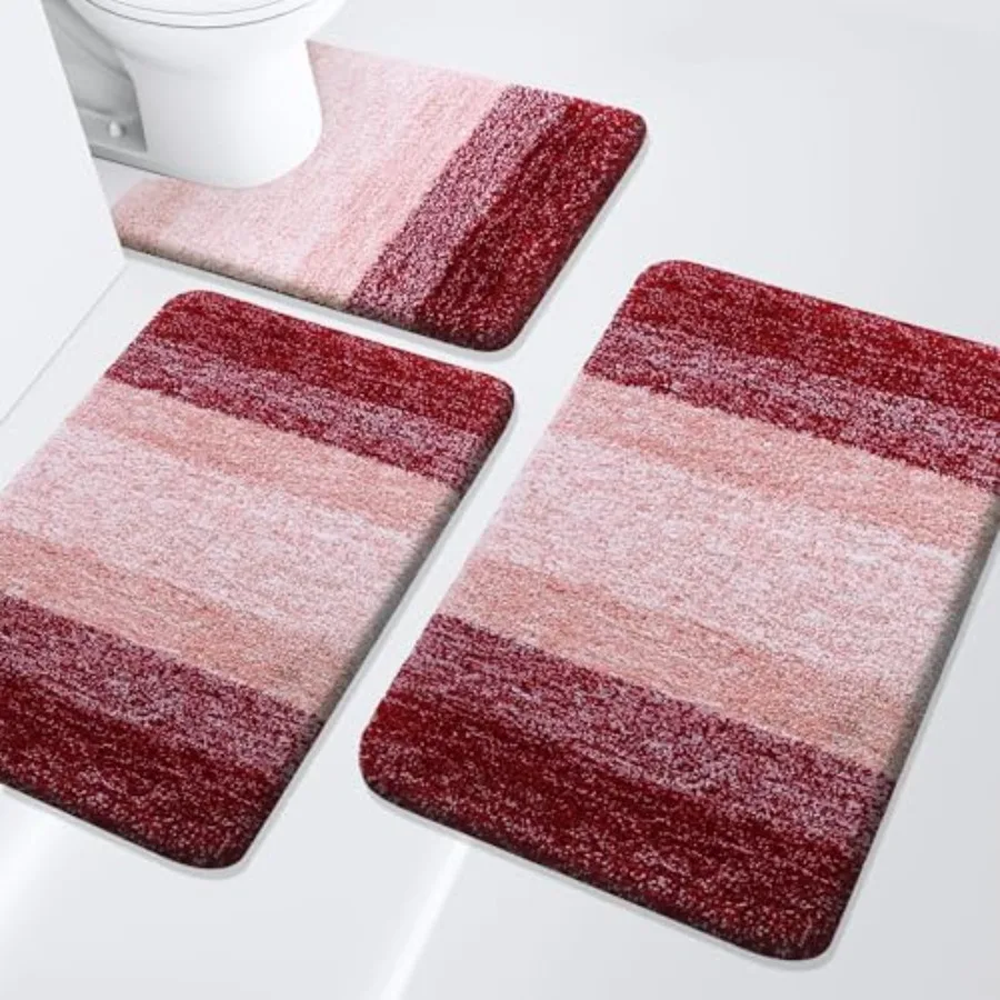 Bathroom Rugs Set 3 Pcs Extra Soft and Absorbent Bath Rugs Machine Wash Dry Bath Mats for Bathroom Toilet Tub and Shower 24x16
Bathroom Rugs Set 3 Pcs Extra Soft and Absorbent Bath Rugs Machine Wash Dry Bath Mats for Bathroom Toilet Tub and Shower 24x16