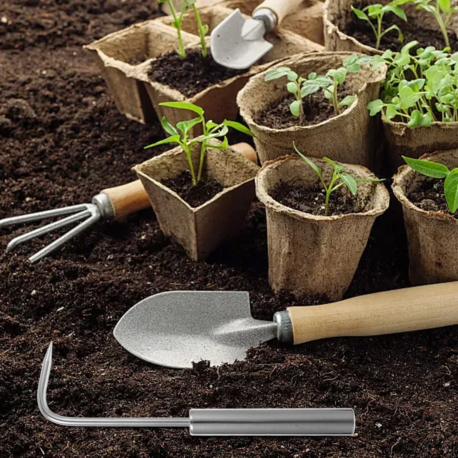 1pc Soil Loosening Tool Stainless Steel Single Claw Hand Cultivator For Weeding Planting Bonsai Farming Spading Fork Hand Rake
1pc Soil Loosening Tool Stainless Steel Single Claw Hand Cultivator For Weeding Planting Bonsai Farming Spading Fork Hand Rake