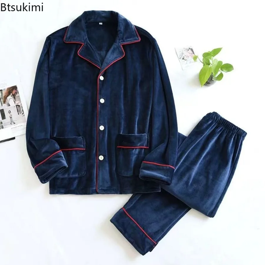 Men's Thicken Flannel Pajamas Set Autumn and Winter Sleepwear Male Home Clothes Pyjama Warm Velvet Pijama Nightwear Loungewear
Men's Thicken Flannel Pajamas Set Autumn and Winter Sleepwear Male Home Clothes Pyjama Warm Velvet Pijama Nightwear Loungewear