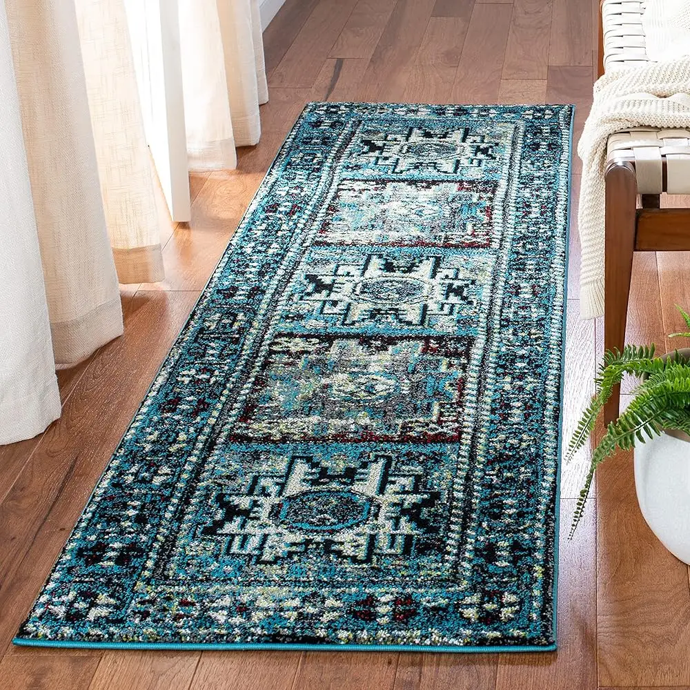 Vintage Hamadan Collection Runner Rug - 2'3"" X 8', Light Blue & Black, Traditional Oriental Design, Non-Shedding & Easy Care,
Vintage Hamadan Collection Runner Rug - 2'3"" X 8', Light Blue & Black, Traditional Oriental Design, Non-Shedding & Easy Care,