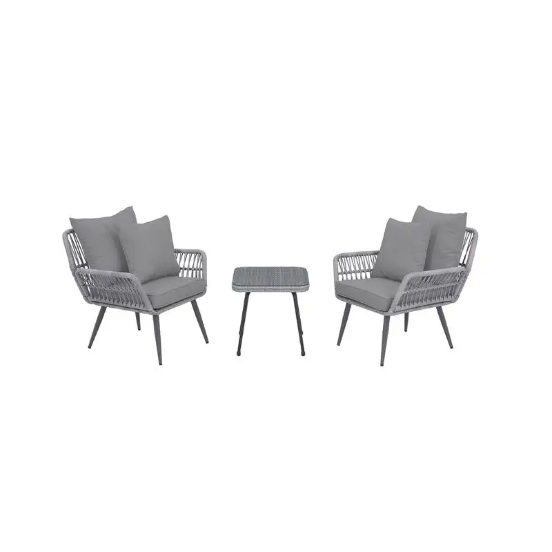 Gray 3-Piece Outdoor Conversation Set
Gray 3-Piece Outdoor Conversation Set
