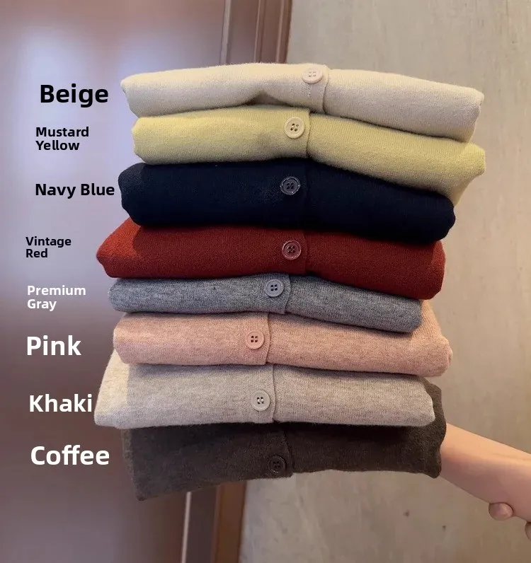 Soft Skin-Friendly Woolen Knitted Cardigan ort V-Ne Loose Fit Outerwear Sweater Jaet Korean Sle Spring 2024 Pure Color
Soft Skin-Friendly Woolen Knitted Cardigan ort V-Ne Loose Fit Outerwear Sweater Jaet Korean Sle Spring 2024 Pure Color
