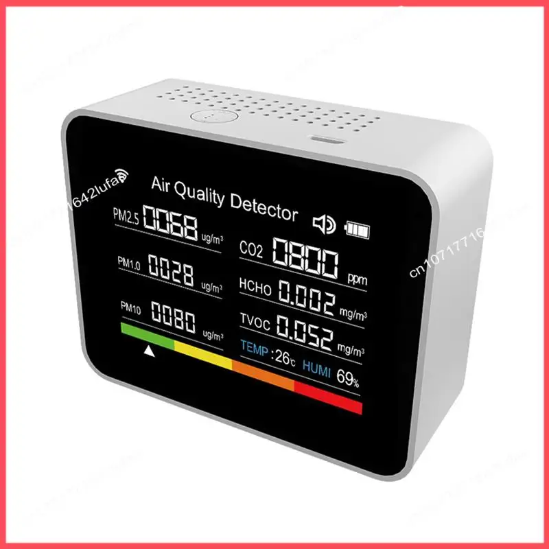 B52C 13 In 1 Tuya WIFI Air Quality Monitor CO2/TVOC/HCHO/PM2.5/PM1.0/PM10/Temperature/Humidity/Time/Date/Alarm/Timer-White Durab
B52C 13 In 1 Tuya WIFI Air Quality Monitor CO2/TVOC/HCHO/PM2.5/PM1.0/PM10/Temperature/Humidity/Time/Date/Alarm/Timer-White Durab