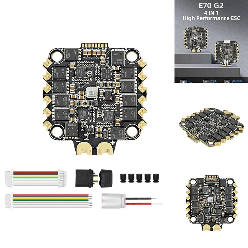 E70 G2 2-8S 70A прошивка 128K 4 в 1 ESC для FPV гоночного дрона и фристайла запасные части для моторной платы
E70 G2 2-8S 70A прошивка 128K 4 в 1 ESC для FPV гоночного дрона и фристайла запасные части для моторной платы