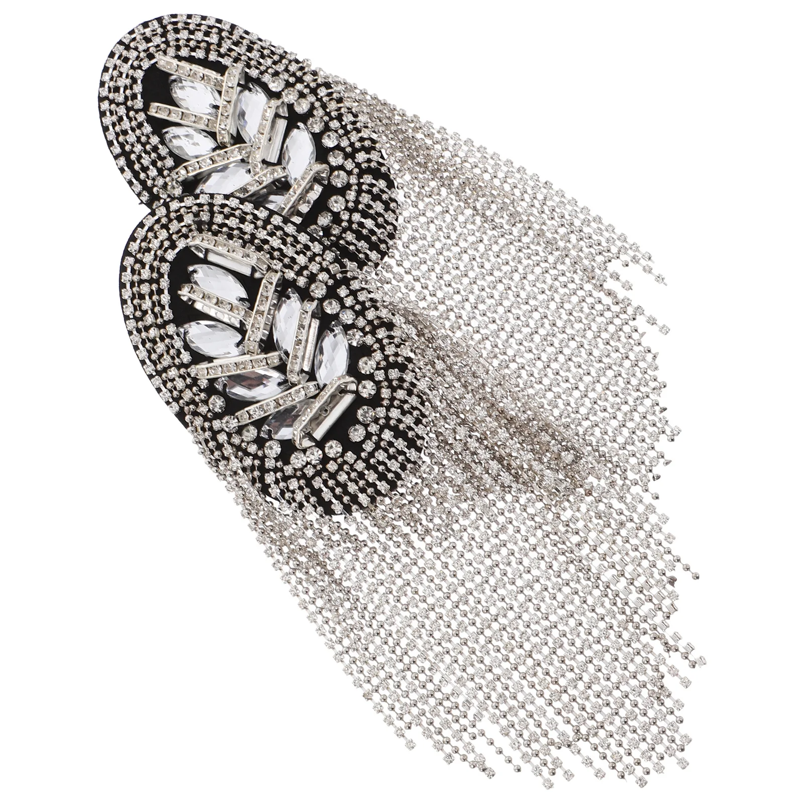 1Pair Silver Tassel Rhinestone Epaulet Shoulder Board Fabric Metal Durable Costume Badge Decor for Suit Clothes
1Pair Silver Tassel Rhinestone Epaulet Shoulder Board Fabric Metal Durable Costume Badge Decor for Suit Clothes