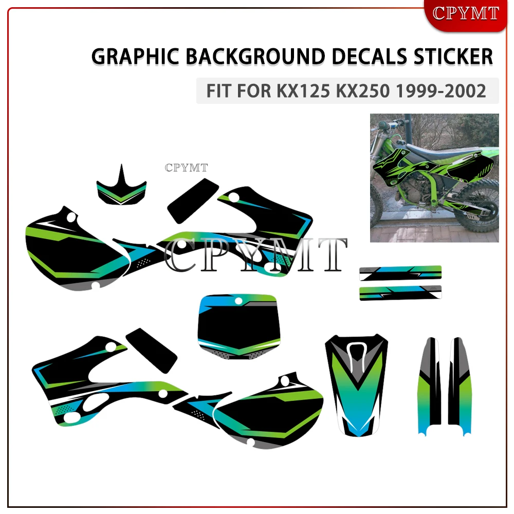 Motorcycle Graphic Background Decals Sticker Fit For KX125 KX250 KX 125 250 1999 2000 2001 2002 Custom Number
Motorcycle Graphic Background Decals Sticker Fit For KX125 KX250 KX 125 250 1999 2000 2001 2002 Custom Number