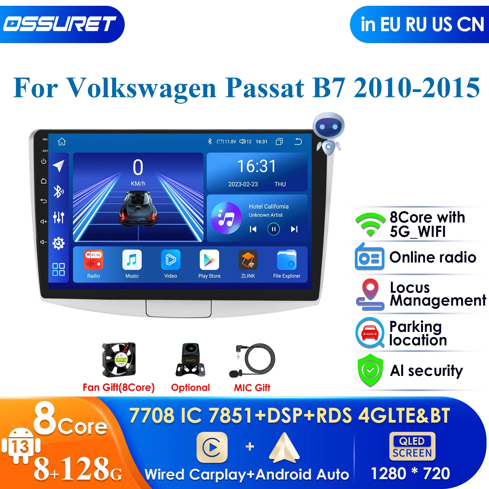 Головное устройство 8G + 128G для Volkswagen Passat B7 2010-2015, автомобильное радио, мультимедийный видеоплеер, навигация, стерео, GPS, Android, автоплеер
Головное устройство 8G + 128G для Volkswagen Passat B7 2010-2015, автомобильное радио, мультимедийный видеоплеер, навигация, стерео, GPS, Android, автоплеер