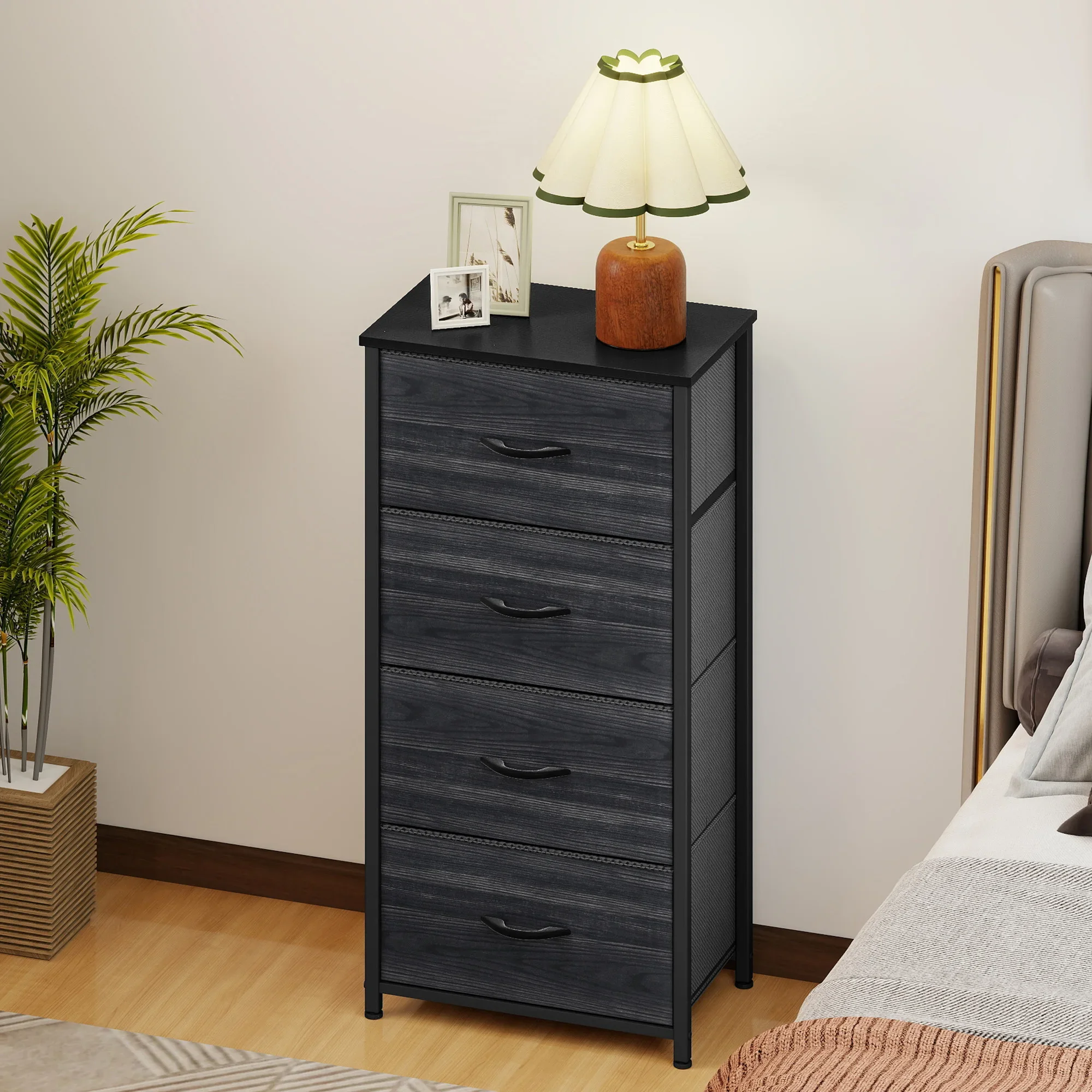 4 Drawer Dresser Fabric Chest of Drawers Furniture Storage Organizer for Living Room,,Hallway, Black Wood Grain
4 Drawer Dresser Fabric Chest of Drawers Furniture Storage Organizer for Living Room,,Hallway, Black Wood Grain