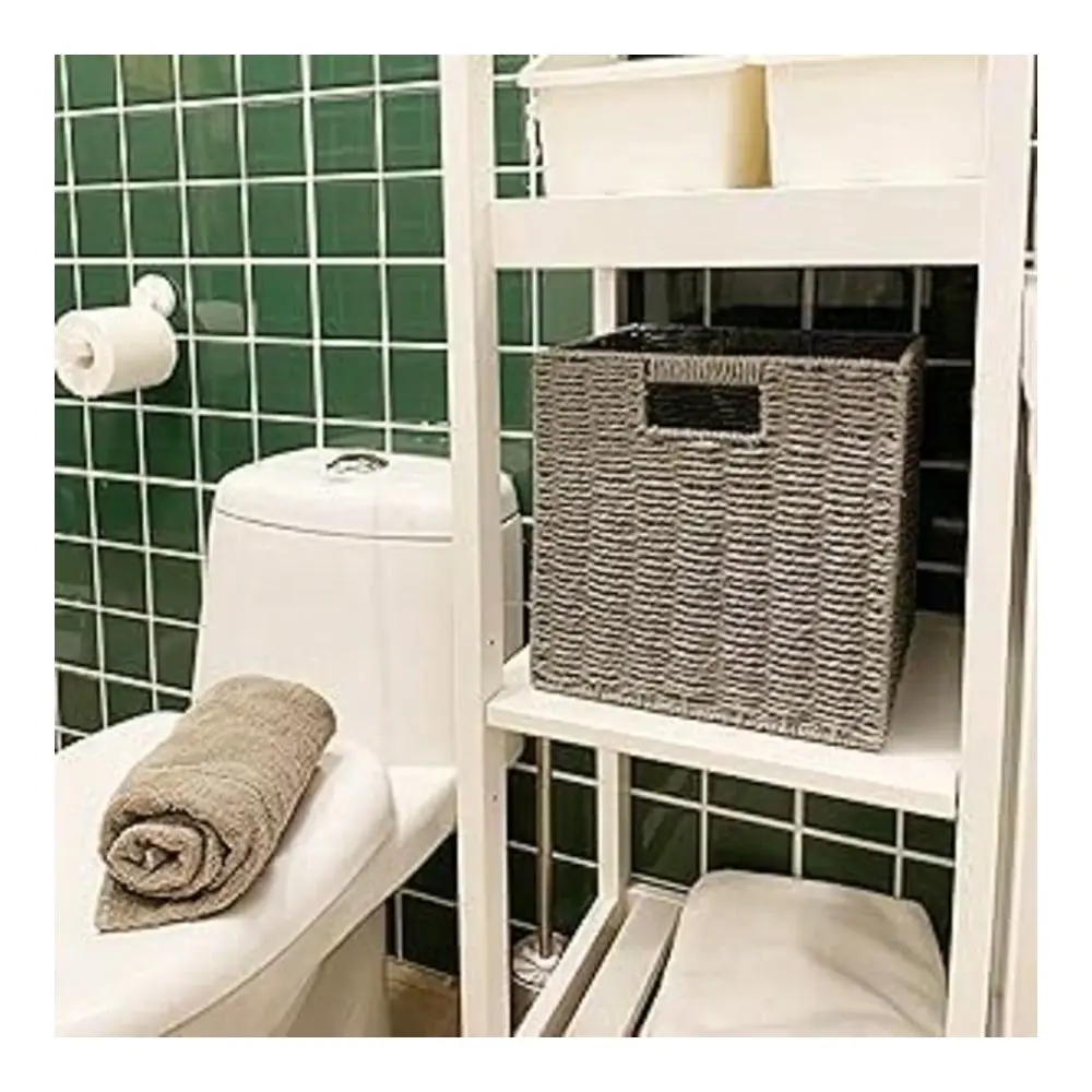 Handwoven Natural Material Foldable MultiCompartment Fashionable Square Rattan Storage Basket, Suitable For Bathroom, Office Or
Handwoven Natural Material Foldable MultiCompartment Fashionable Square Rattan Storage Basket, Suitable For Bathroom, Office Or
