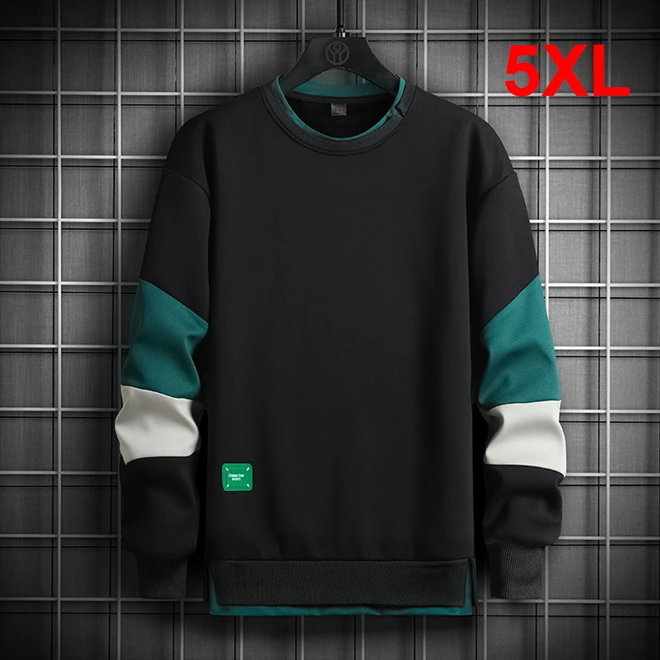 5XL Plus Size Sweatshirts Men Spring Autumn Patchwork Sweatshirt Fashion Casual O-neck Pullover Male Big Size 5XL
5XL Plus Size Sweatshirts Men Spring Autumn Patchwork Sweatshirt Fashion Casual O-neck Pullover Male Big Size 5XL