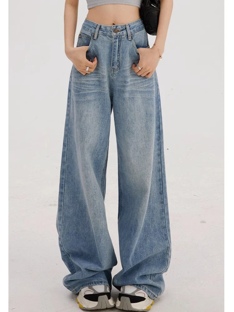 Vintage Baggy Wide Leg Jeans Women 2024 New American Style High Street Straight Leg Pant Fashionable Casual Versatile Denim Pant
Vintage Baggy Wide Leg Jeans Women 2024 New American Style High Street Straight Leg Pant Fashionable Casual Versatile Denim Pant